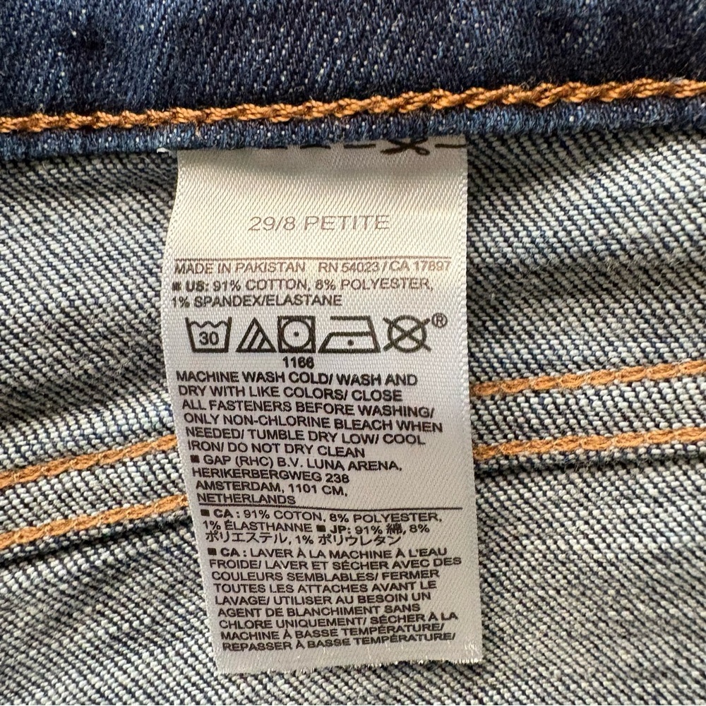 Banana Republic girlfriend jeans‎ womens size 29 / 8 dark wash preppy - Picture 4 of 8